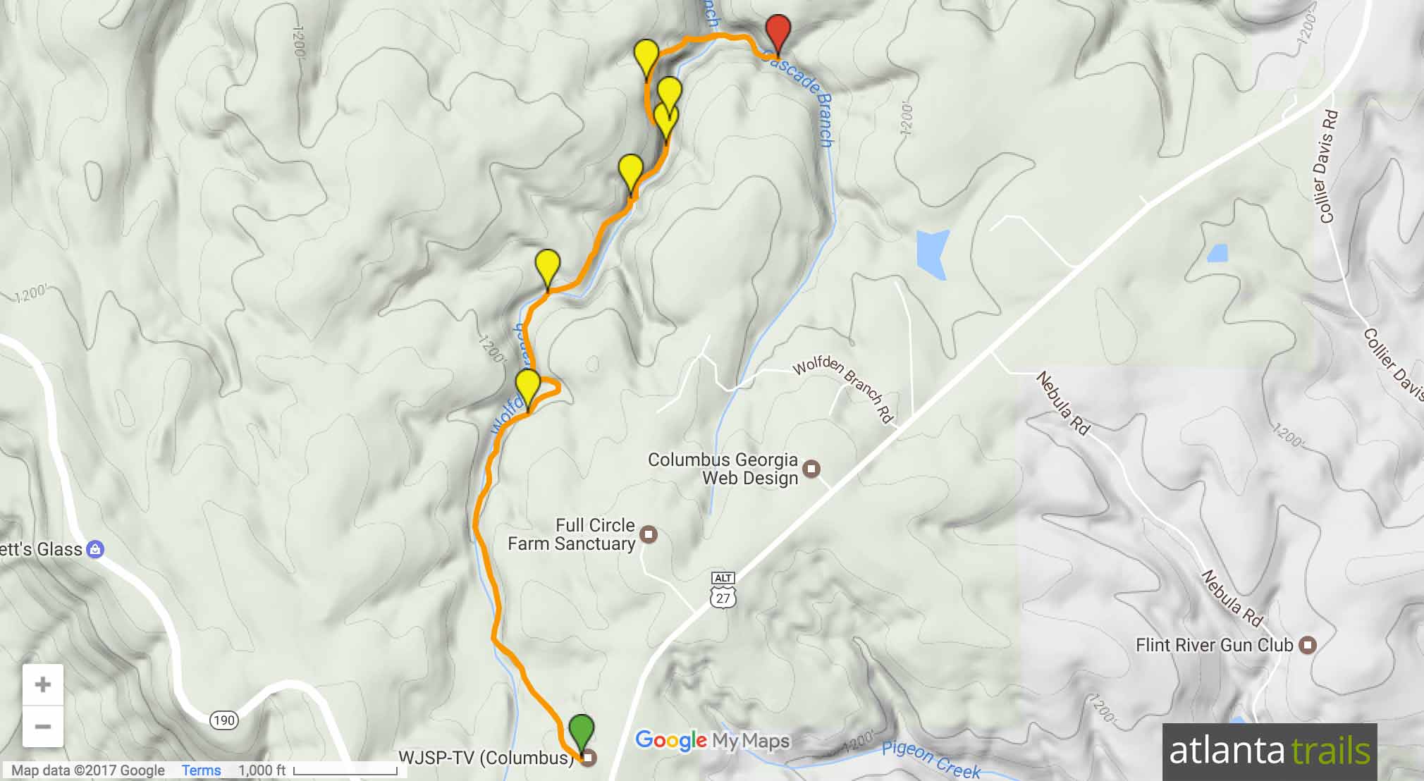 Cascade Falls Pine Mountain Trail at FD Roosevelt State Park