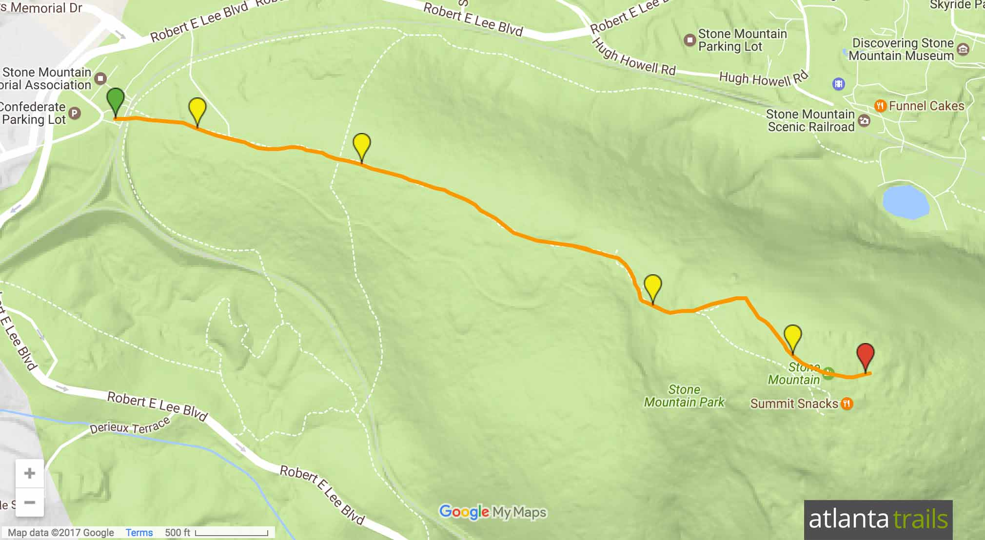 Stone Mountain hiking: the Walk-Up Mountaintop Trail