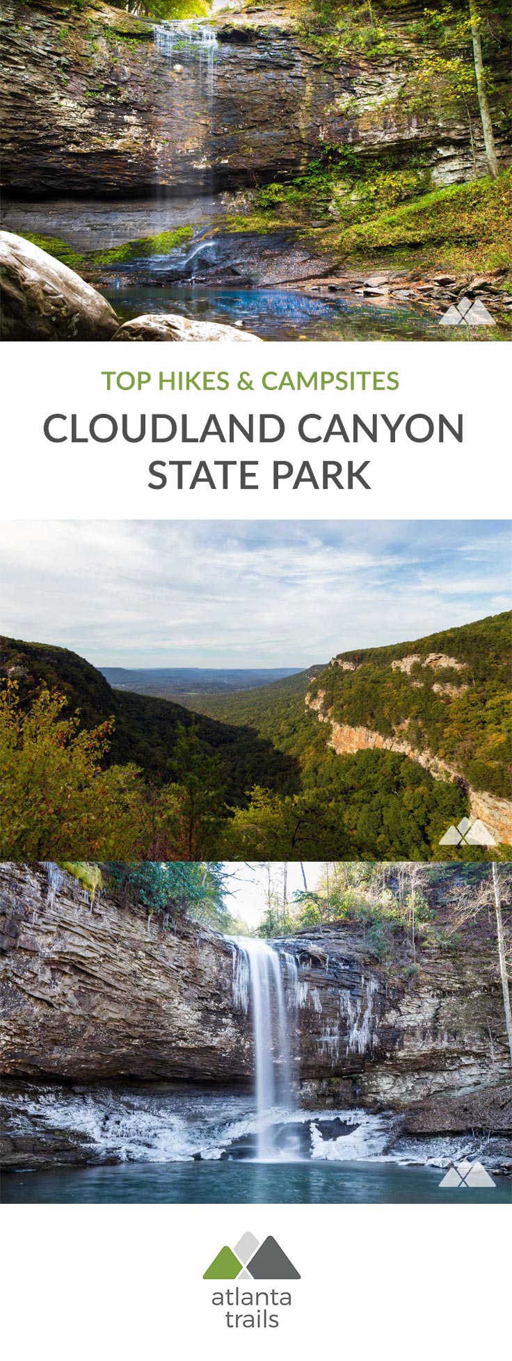 Cloudland Canyon State Park top hikes and campsites Atlanta Trails