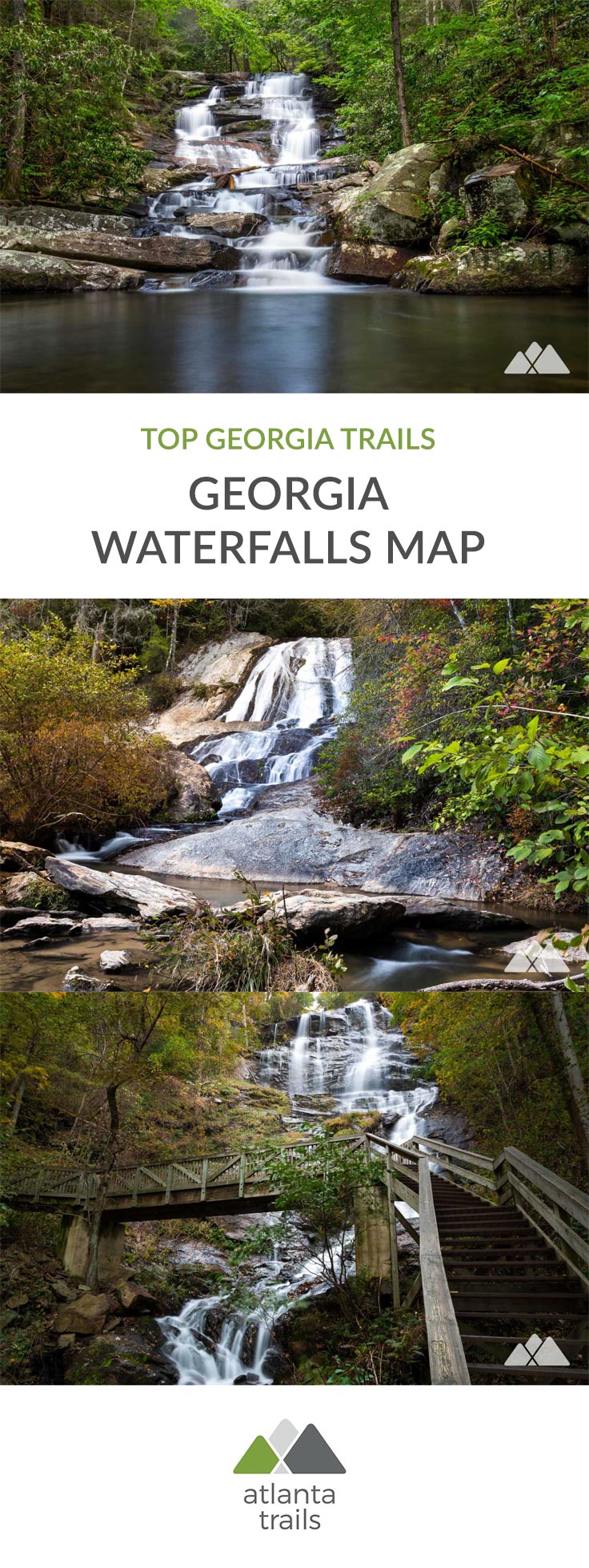 Georgia Waterfalls Map Atlanta - Georgia Waterfalls Map Pin