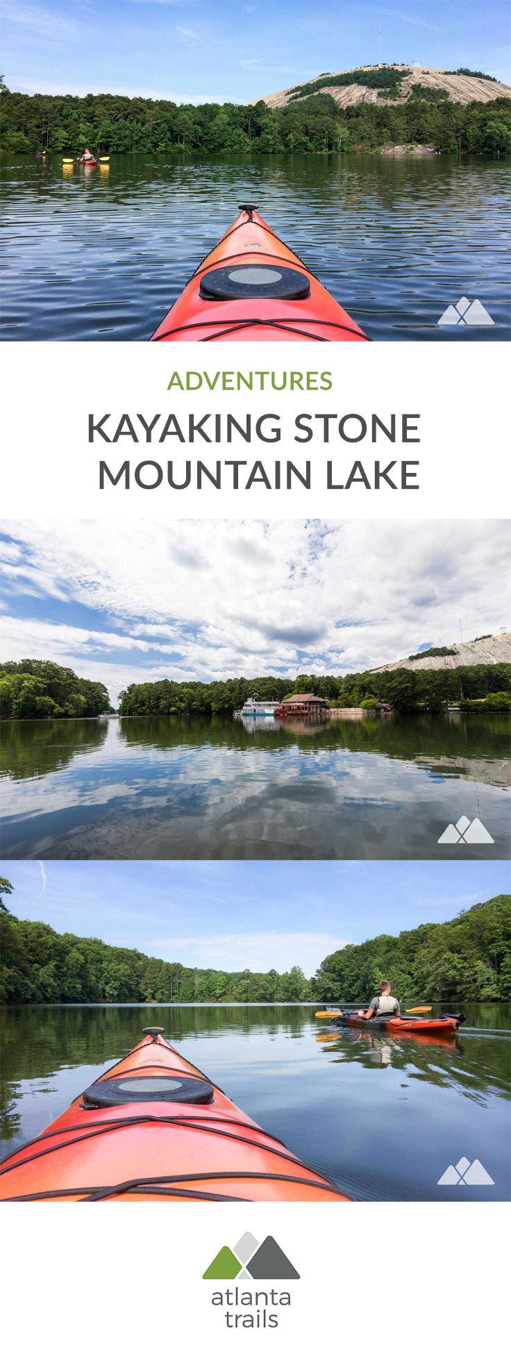 Kayaking Stone Mountain Lake in Atlanta