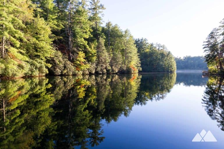 Unicoi Lake Trail: hike a scenic two miles on the lake shore at Unicoi State Park near Helen, GA