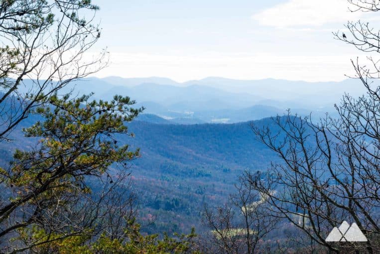 Brasstown Bald hiking the Arkaquah Trail to Track Rock Gap