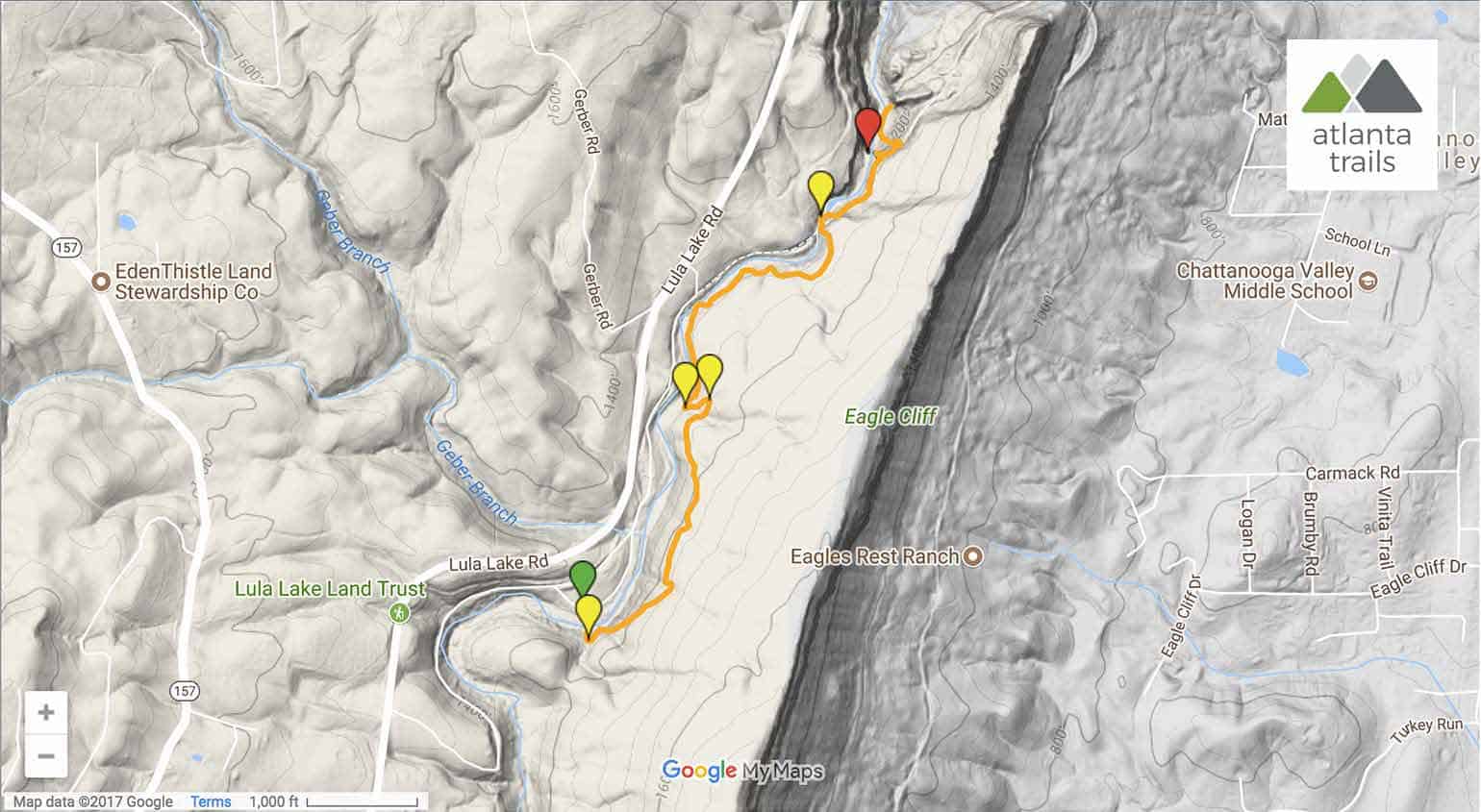 Lula Lake and Lula Falls Atlanta Trails