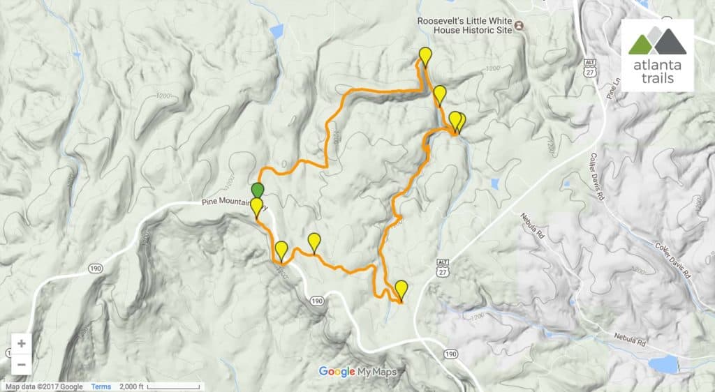 Wolfden Loop Pine Mountain Trail at FD Roosevelt State Park