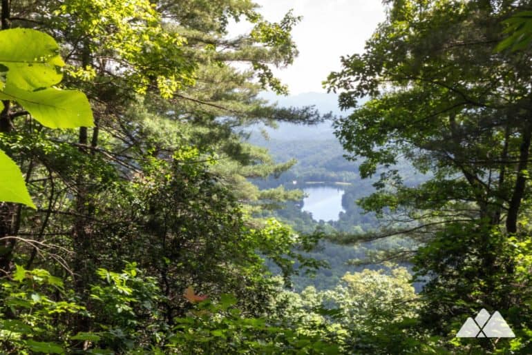 Lake Trahlyta view on the Bear Hair Gap Trail