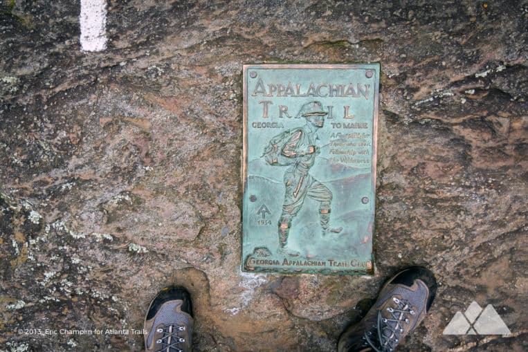 Hike to the southern end of the Appalachian Trail at this bronze plaque on Springer Mountain
