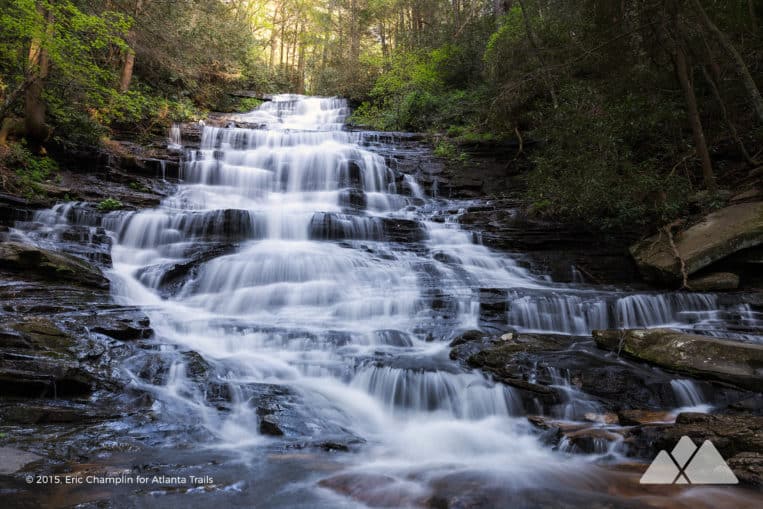 Georgia waterfall road trip stop #3: Minnehaha Falls on Lake Rabun
