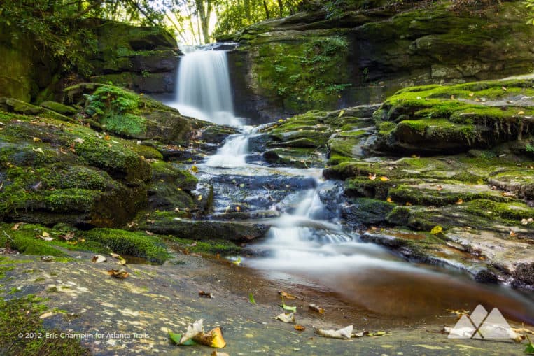 Continuous waterfalls and a level slop make Raven Cliff Falls a worthwhile beginner-friendly hike in North Georgia
