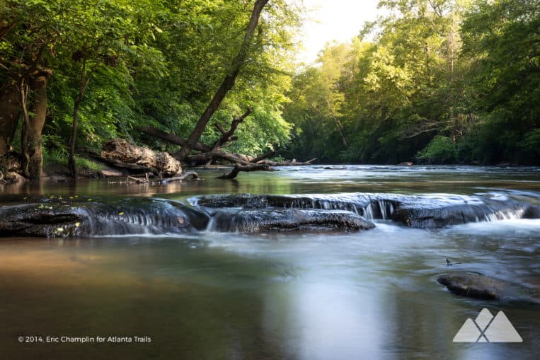Hike to terraced, tumbling waterfalls on the Yellow River Trail near Atlanta, GA